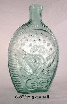 Double eagle flask with ribbed edges; click to enlarge.
