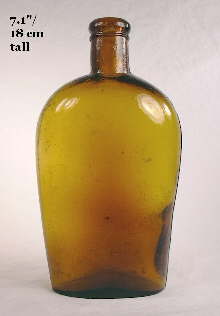 Knife-edge oval pint flask; click to enlarge.