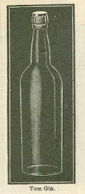 Tom Gin bottle from 1906 catalog; click to enlarge.