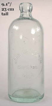 Quart Hutchinson soda bottle; click to enlarge.