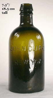 Saratoga style mineral water bottle from the 1840's; click to enlarge.