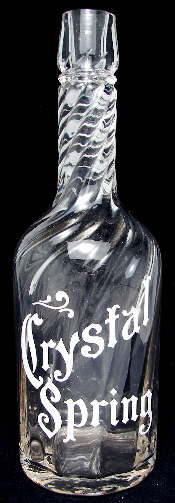 Bar bottle with enameled writing from about 1900.